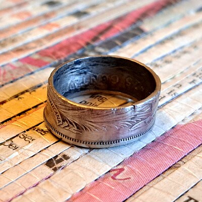 DOMINICAN REPUBLIC Coin Ring Made With Genuine Foreign Coin Central America Island Jewelry Gift Unique Cultural Jewelry Wedding Anniversary - image3